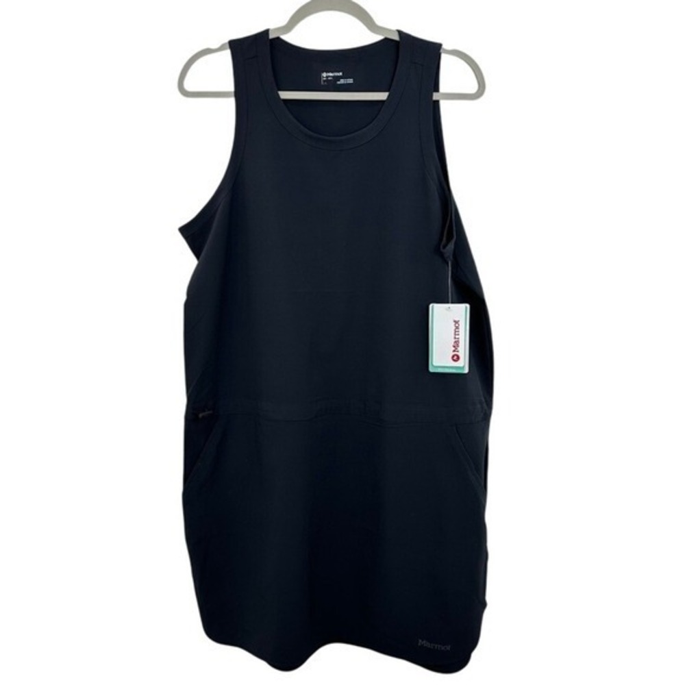 Marmot Womens Elda Dress Black Sleeveless Athletic Travel Hiking Large Brand New